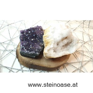 Set Reinigen & Aufladen mit Amethyst + Schneequarz